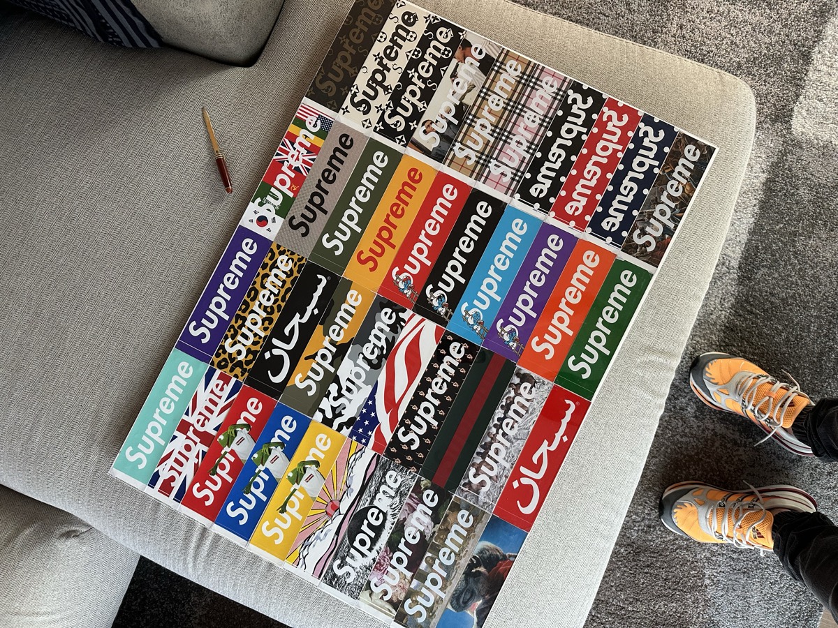 Finished box logo collector display created by Never Miss Out