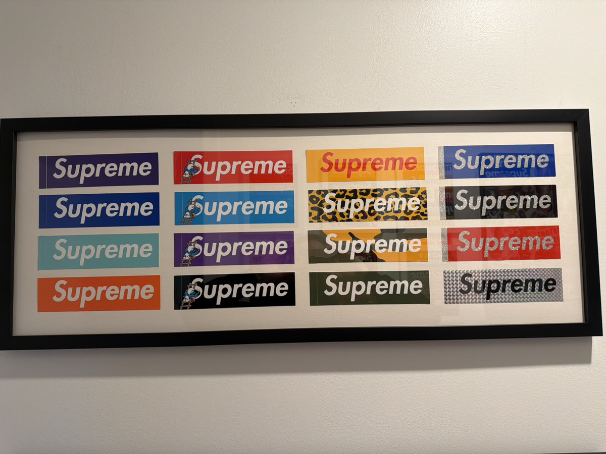Finished 16-logo color study framed and installed