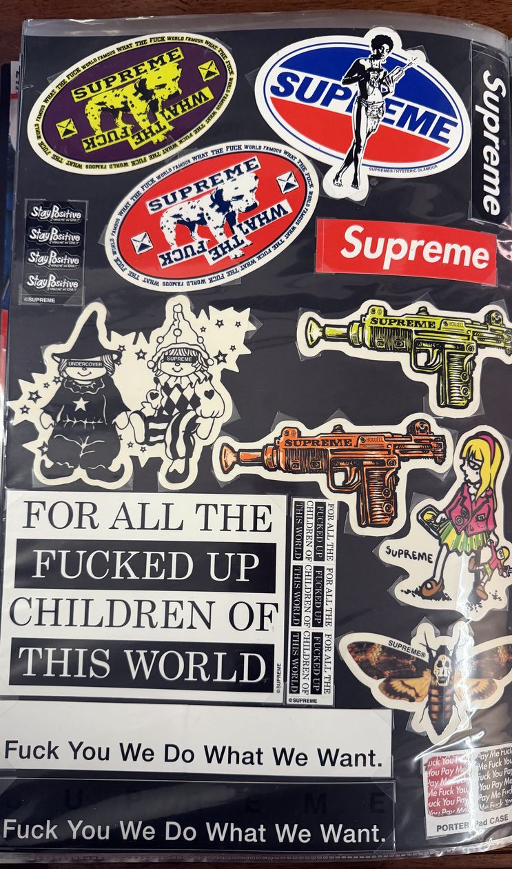 Binder page — For All the Fucked Up Children of This World and Fuck You We Do What We Want